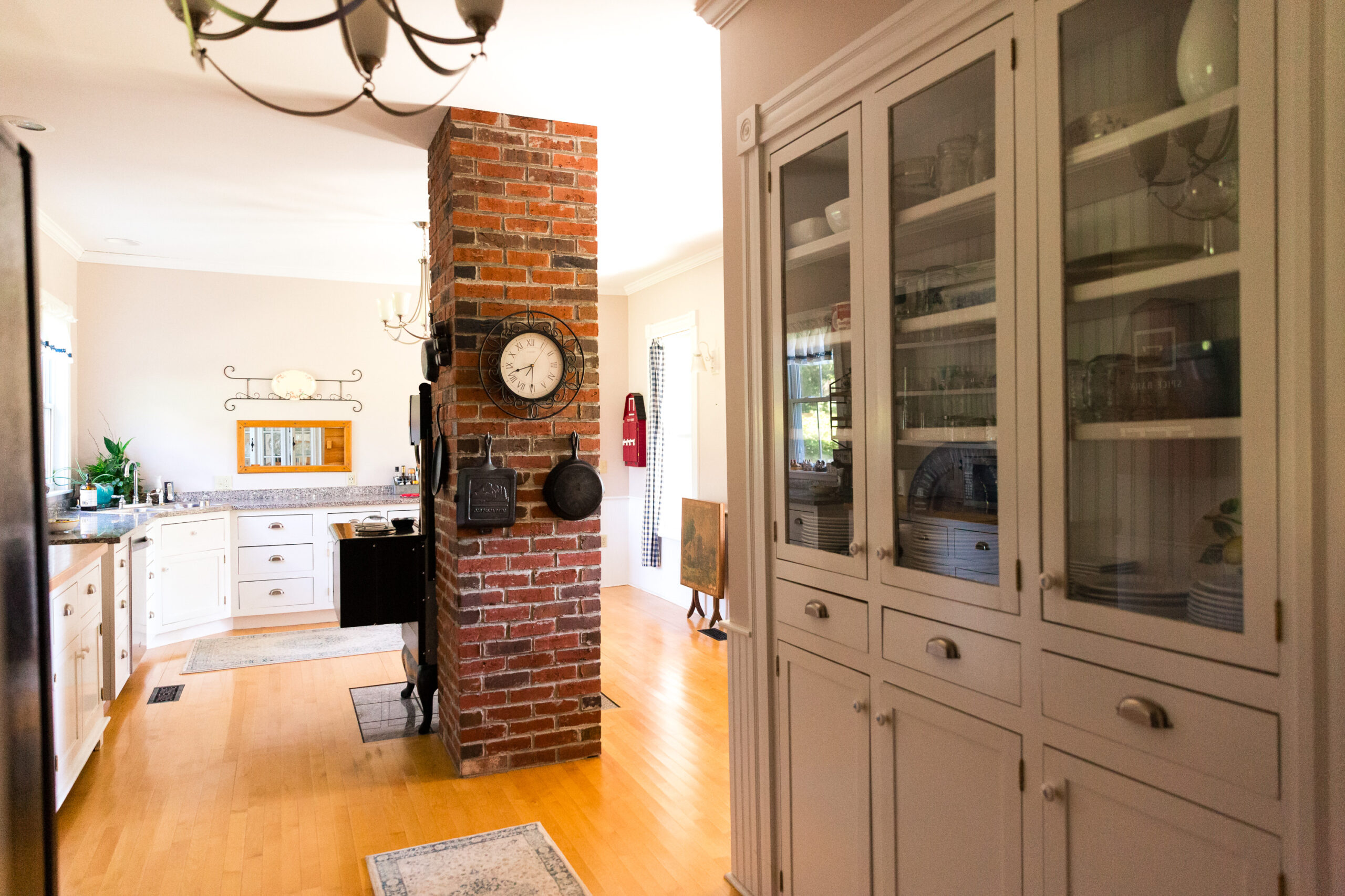 Kitchen inside the country farmhouse at Meadow Ridge Farm.